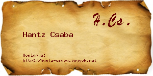 Hantz Csaba névjegykártya